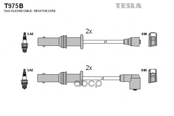 Провода высоковольтные компл. Subaru TESLA T975B TESLA арт. T975B