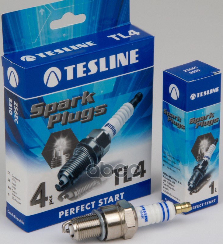 Свечи Зажигания К-Т 4 Шт.(5637) Bp6es Lada 2101-2107 Двиг. 8V Карбюратор Tesla Tl4 TESLA арт. TL4