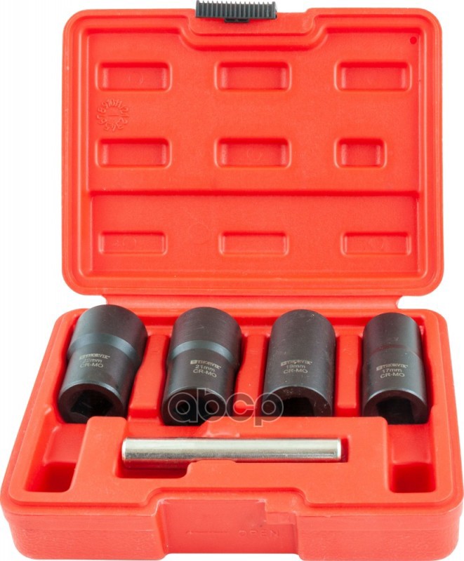 Набор Головок Для Поврежденного Крепежа 1/2 Inch Dr, Созданный Для Демонтажа Поврежденных Болтов. Набор Имеет 5 Предметов, Ди...