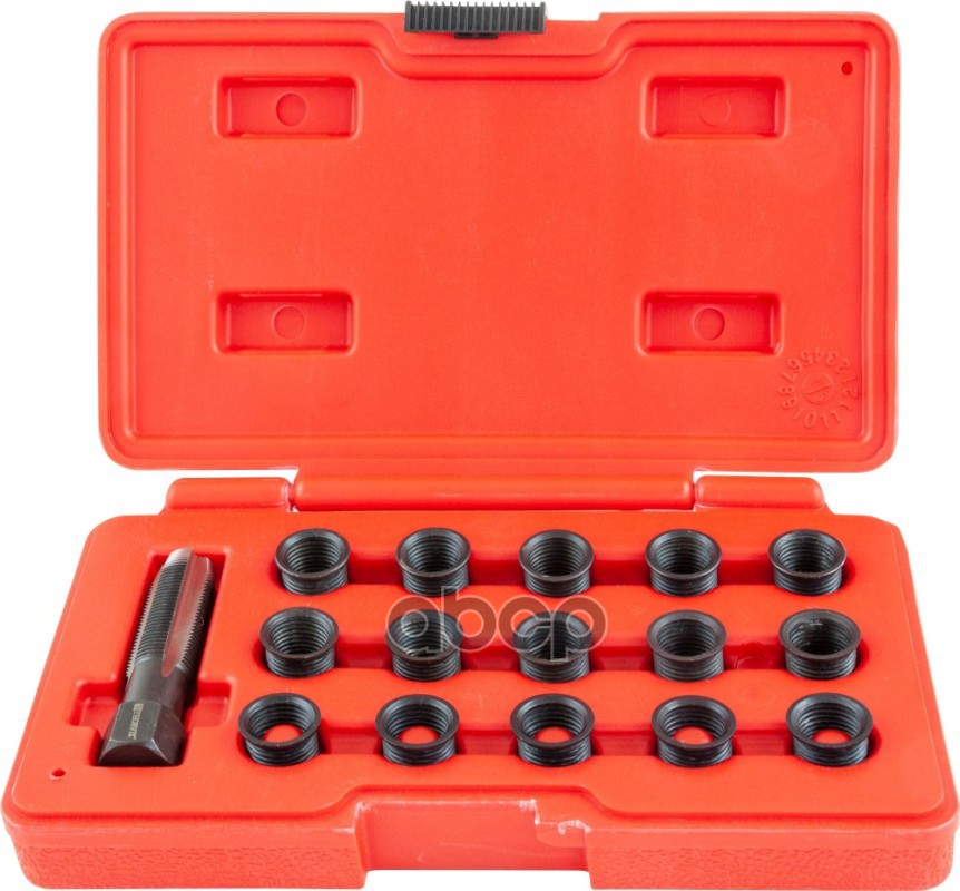 Набор Для Восстановления Резьбы 16 Пр: M14 X 1,25 Для Свечей, Метчик, Вставки THORVIK арт. SRTRK14125