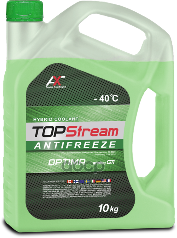 Антифриз Topstream Optima (Зеленый) G11 10 Л TOPStream арт. atsog00010