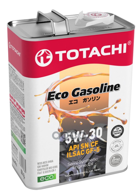 TOTACHI Масло моторное полусинтетическое Eco Gasoline 5W30 SN/CF, GF-5 4л