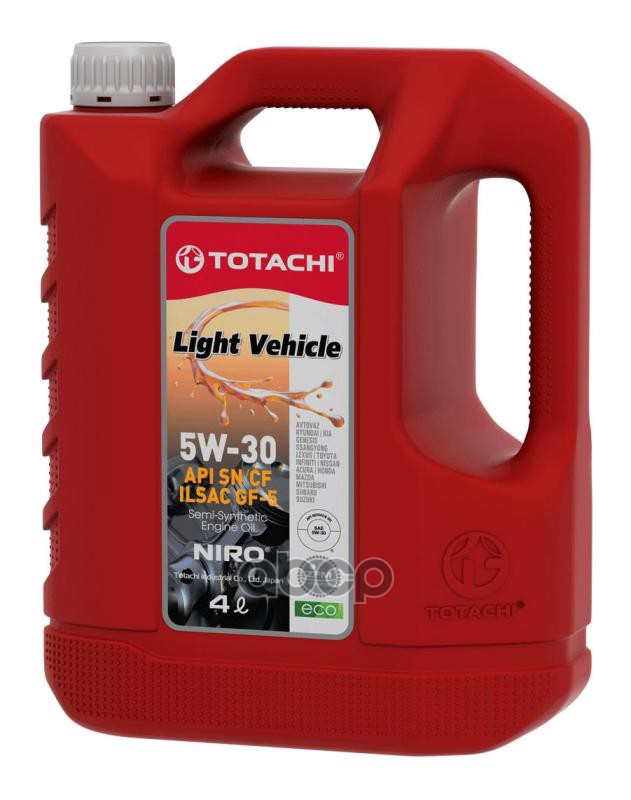 TOTACHI Масло моторное TOTACHI NIRO LV Semi-Synthetic API SN/CF 5W-30 полусинтетическое 4 л 19504