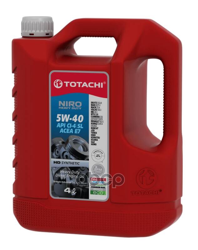 TOTACHI Масло Моторное Totachi Niro Hd Synthetic Api Ci-4/Sl 5W-40 Синтетическое 4 Л 17804