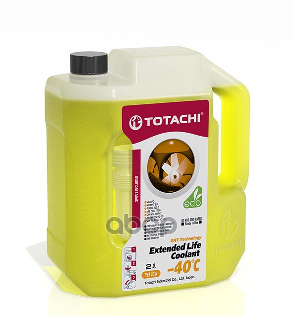 Антифриз, Готовый Раствор Elc -40°C Жёлтый 2Л TOTACHI арт. 43702