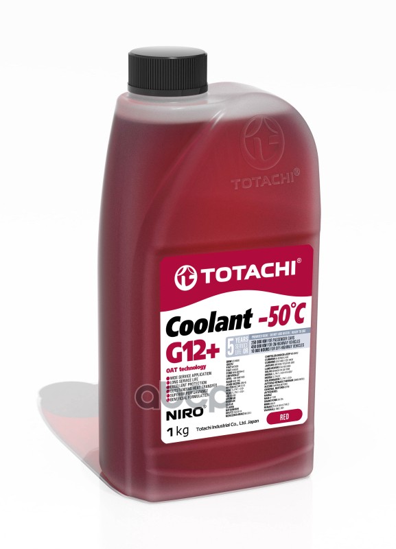 Антифриз TOTACHI NIRO COOLANT Red -50C G12+ 1кг 44801 TOTACHI арт. 44801