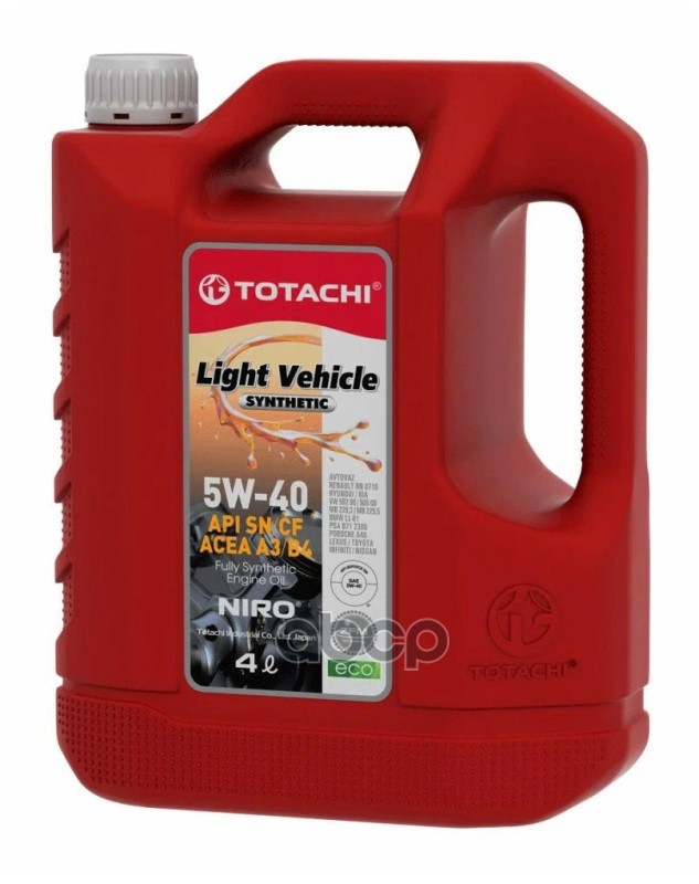 TOTACHI 5W-40 4L Niro Lv Sncf 3,47 Масло Моторное Синт Кг