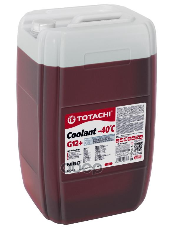 Антифриз Красный 43120 Niro Coolant Red -40C G12+ 20Кг TOTACHI арт. 4589904526787
