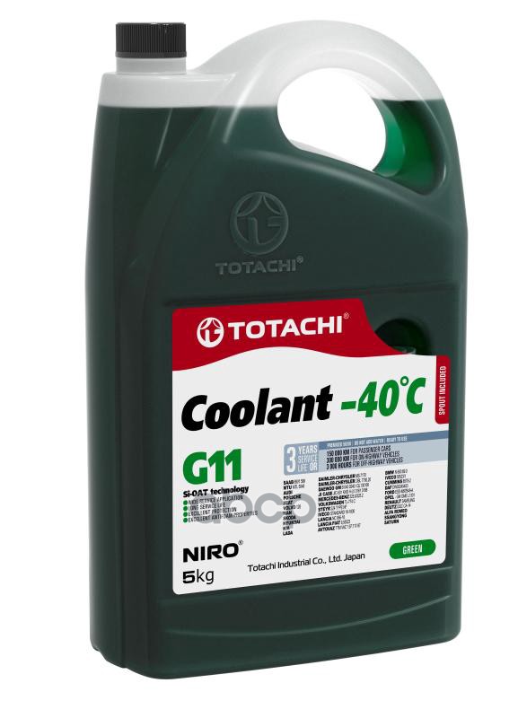 Антифриз Зелёный 43205 Niro Coolant -40 G11 5Кг TOTACHI арт. 4589904526817