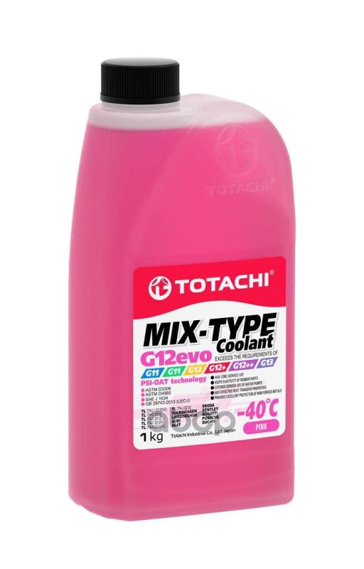 Антифриз TOTACHI MIX-TYPE COOLANT Pink -40C G12evo 1кг 46801 TOTACHI арт. 46801