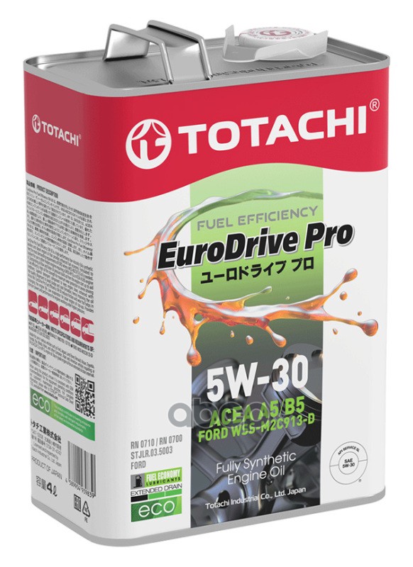 TOTACHI Масло моторное синтетическое EuroDrive PRO FE 5W30 SL, A5/B5 4л