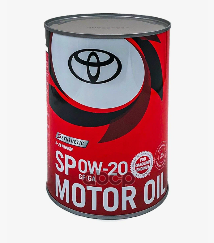 TOYOTA Масло моторное 0W20 TOYOTA 1л синтетика SP GF-6A Япония 08880-14306