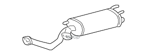 Глушитель Toyota Land Cruiser (J100) 98-07 / Lexus LX 98-07 (Средняя часть/ 2UZ-FE) TOYOTA арт. 17403-50151