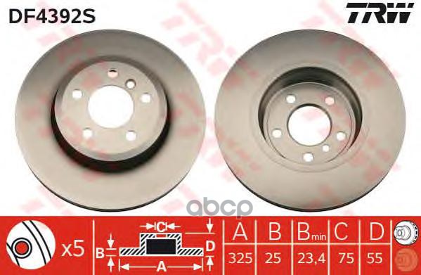 Тормозной Диск TRW арт. DF4392S