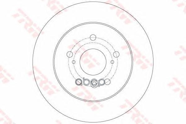 Диск тормозной задний TOYOTA CAMRY (V40, V50) DF6176 TRW арт. DF6176