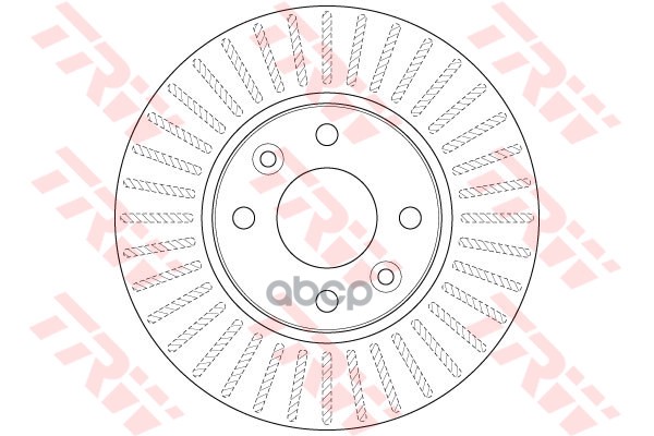 Диск тормозной передний LADA X-RAY, RENAULT KANGOO 1.5dCi, 1.6 14" (258мм) DF6186 TRW арт. DF6186