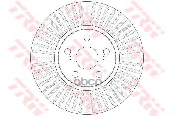 Диск Тормозной Toyota: Urban Cruiser 1.33/1.4 D-4D/1.4 D-4D 4Wd 07-, Versu Su1.33/1.4 D4-D 10- TRW арт. DF6234