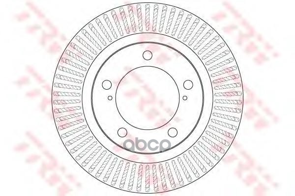 Диск тормозной передний TOYOTA LAND CRUISER 200, LEXUS LX570 DF6239S TRW арт. DF6239S