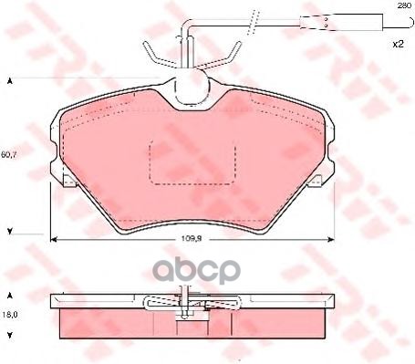 Колодки Тормозные Дисковые Gdb1087 TRW арт. GDB1087
