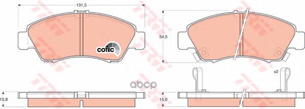 Колодки Тормозные Дисковые Передн Honda: Civic Iv 91-95, Civic Iv Fastback 94-97, Civic Iv Hatchback 91-95, Civic Iv Купе 94-...