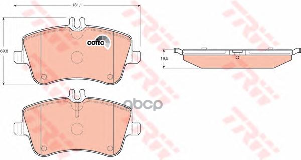 Колодки передние MERCEDES W203 GDB1413 TRW арт. GDB1413