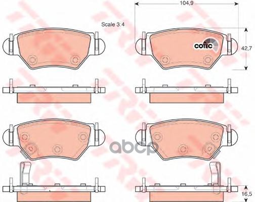 Колодки Тормозные Задние Trw Gdb1471 TRW арт. GDB1471