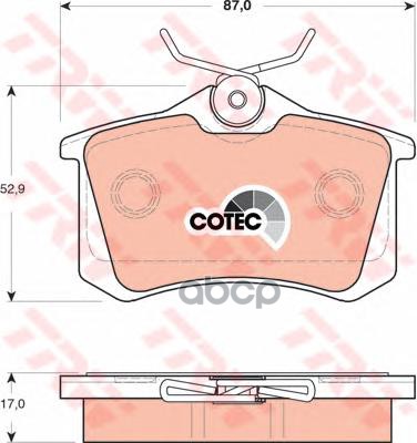 Колодки задние AD A3 VW G5 TRW GDB1504 TRW арт. GDB1504