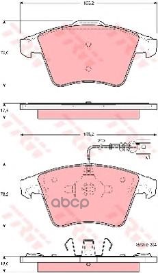 Колодки передние VW TRANSPORTER V GDB1556 TRW арт. GDB1556