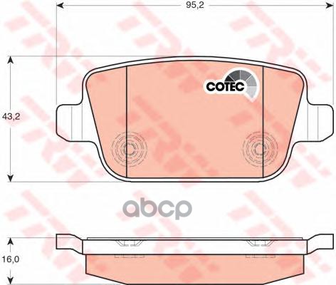 Колодки задние LAND ROVER FREELANDER II GDB1708 TRW арт. GDB1708