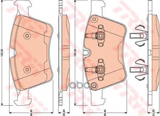 Колодки передние NB W164/W251 TRW GDB1797 TRW арт. GDB1797