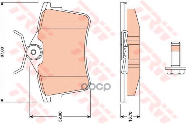 Колодки задние CITROEN/PEUGEOT TRW GDB1799 TRW арт. GDB1799