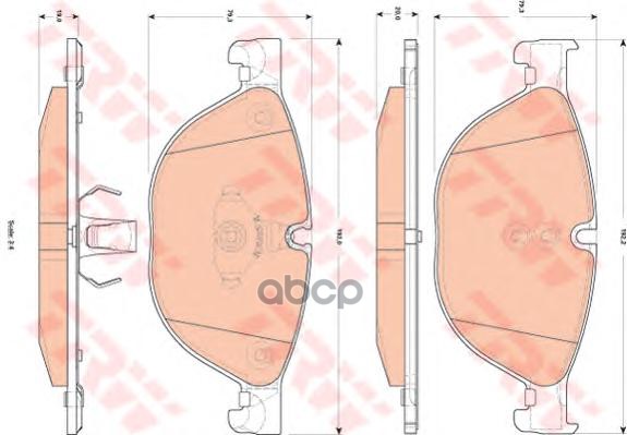 Колодки передние BMW 5 F10, 7 F01-F04 GDB1838 TRW арт. GDB1838
