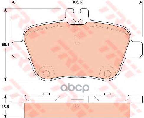 Колодки задние MERCEDES W176, W246, C117, X156, R172 GDB1920 TRW арт. GDB1920