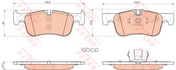 Колодки передние BMW 1 F20-21 GDB1935 TRW арт. GDB1935