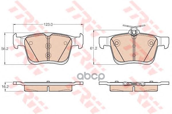 Колодки задние VW GOLF VII, AUDI A3 (8V_) GDB1957 TRW арт. GDB1957