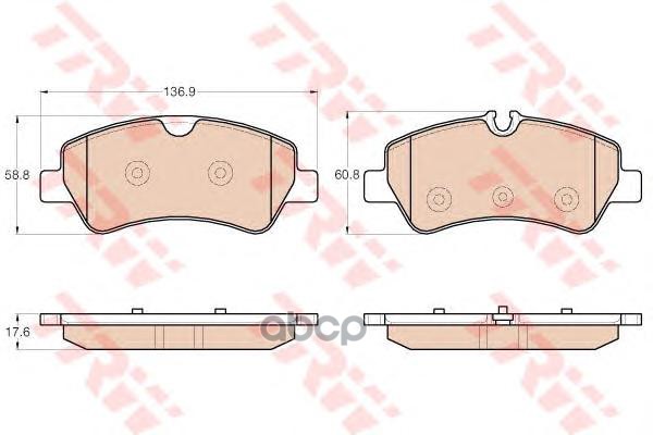 Колодки задние FORD Transit 12>/Tourneo 12> TRW GDB1968 TRW арт. GDB1968