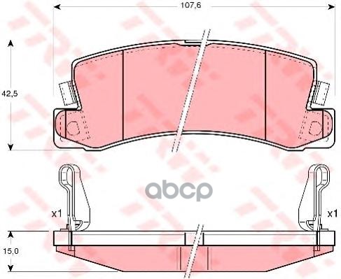 Колодки задние TOYOTA/LEXUS TRW GDB3164 TRW арт. GDB3164