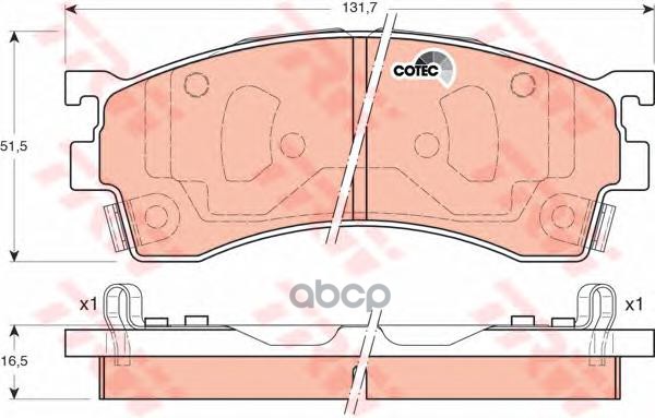 Колодки Передние Mazda 323 94-04, 626 (Gf) -99 Gdb3192 TRW арт. GDB3192