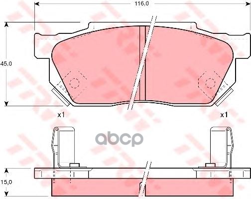 Колодки передние HONDA Civic/CRX II 1.3/1.6L all ->95 TRW GDB325 TRW арт. GDB325