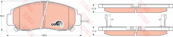 Колодки тормозные дисковые передние TRW арт. GDB3268