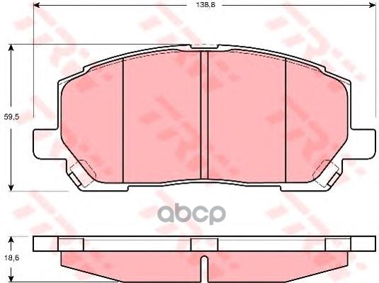 Колодки передние LEXUS RX300 (7/00-7/01) GDB3286 TRW арт. GDB3286