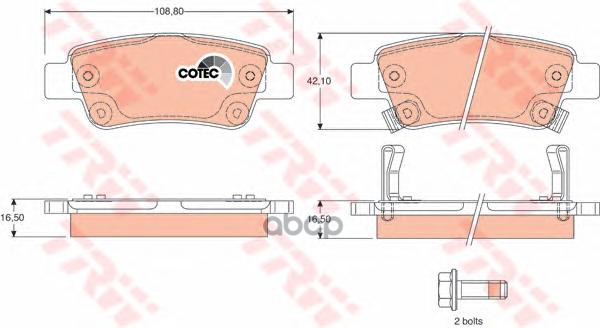 Колодки задние HONDA CR-V III GDB3446 TRW арт. GDB3446