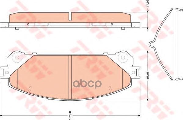 Колодки передние LEXUS RX270-450h (GYL1_, GGL15, AGL10) GDB3484 TRW арт. GDB3484