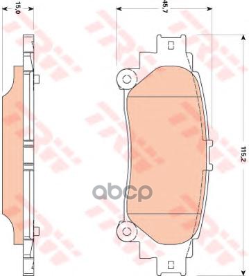 Колодки задние LEXUS RX350-450h (GYL1_, GGL15, AGL10) (для авто из Канады) GDB3497 TRW арт. GDB3497