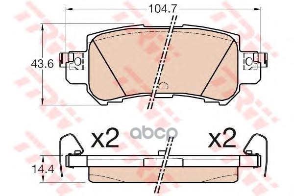 Колодки задние MAZDA CX-5 (KE, GH) GDB3539 TRW арт. GDB3539