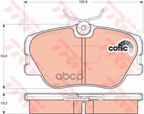 Колодки передние MB W124 TRW GDB818 TRW арт. GDB818