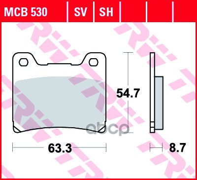 Колодки дисковые MCB530SH TRW арт. MCB530SH