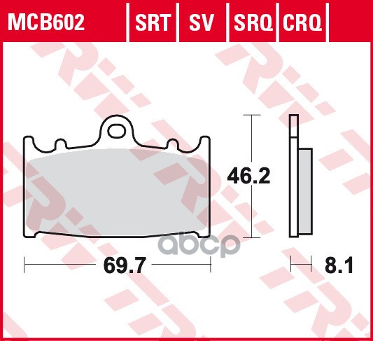Колодки дисковые MCB602 TRW арт. MCB602