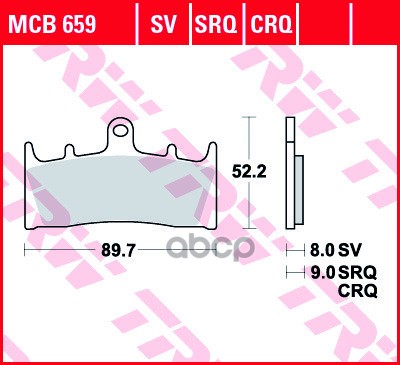 Колодки дисковые MCB659SV TRW арт. MCB659SV