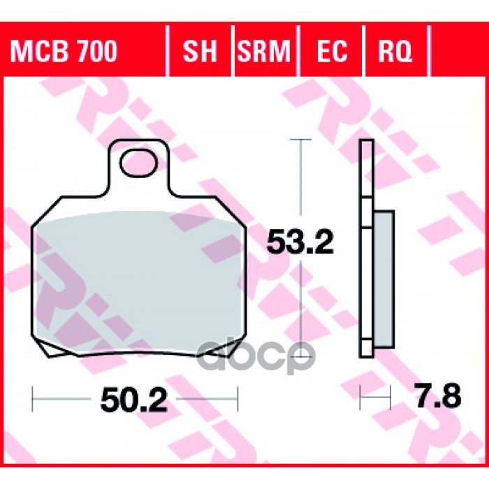 Колодки дисковые MCB700 TRW арт. MCB700